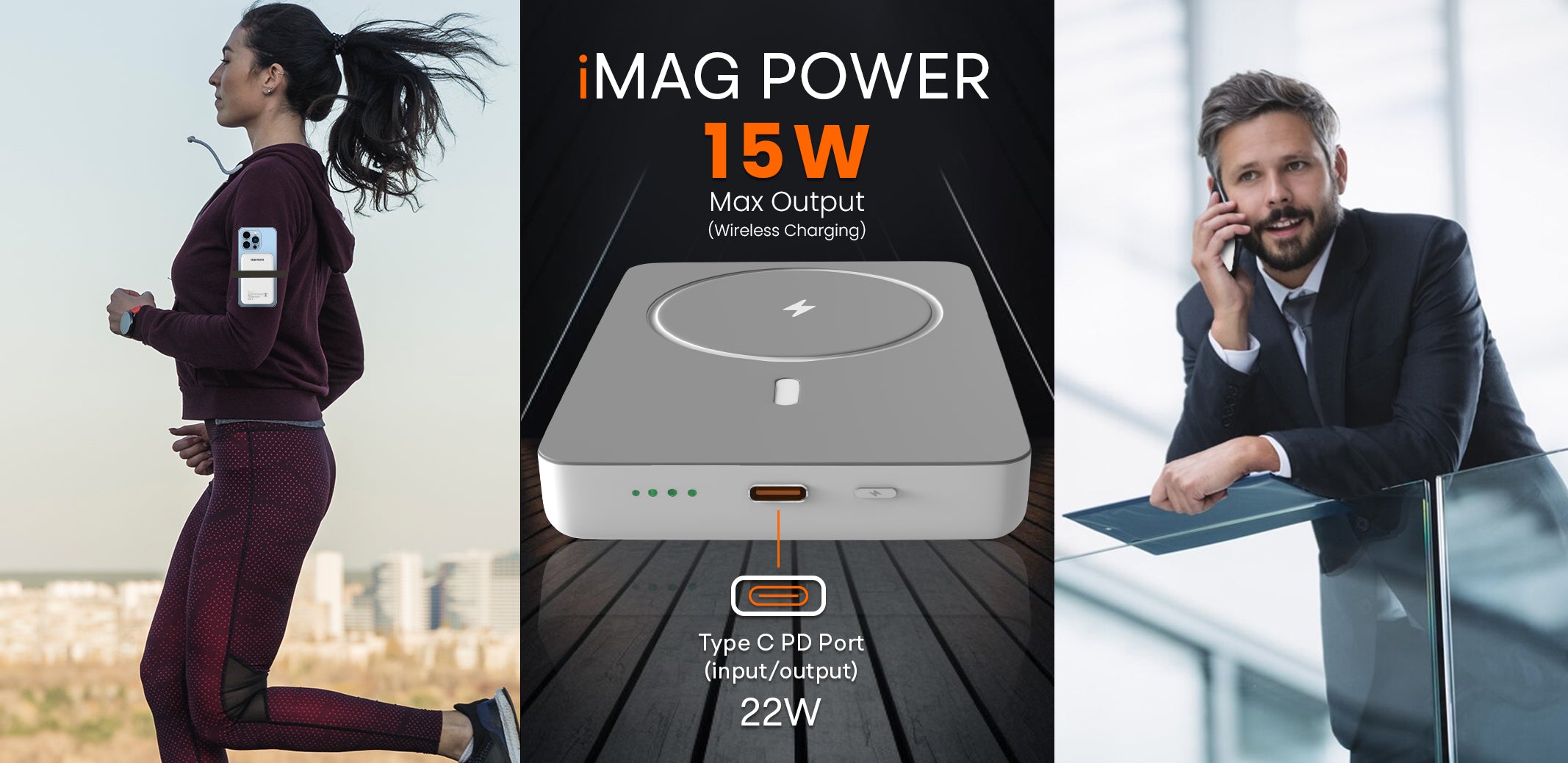 GIZMORE iMAG Power 10000mAh 15W Strong Magnetic