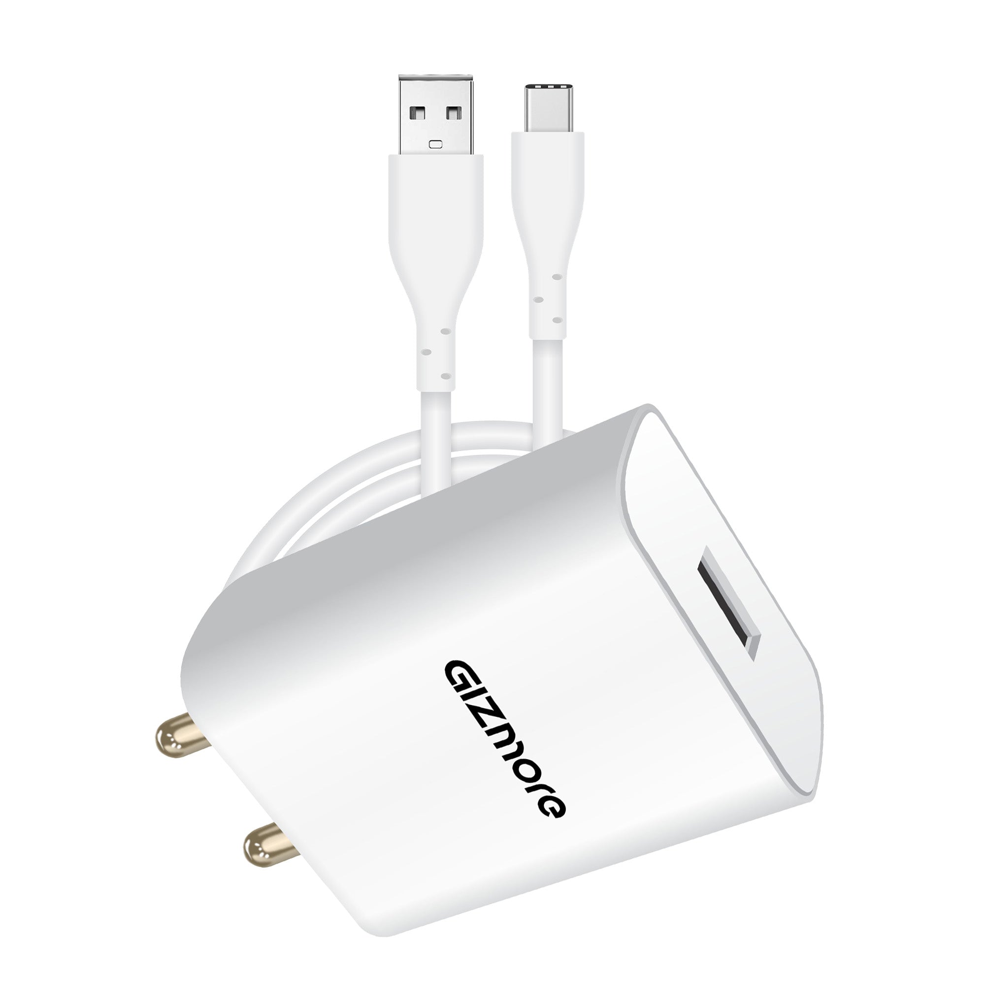 GIZMORE 44W FLASH & SUPER VOOC USB Fast Charger Adapter Compatible with All Smartphones, Compact & Lightweight with Secure Charging, Versatile Protocol QC2.0/QC3.0/AFC, SUPERVOOC/ DASH/ WARP/DART and FLASH with Cable