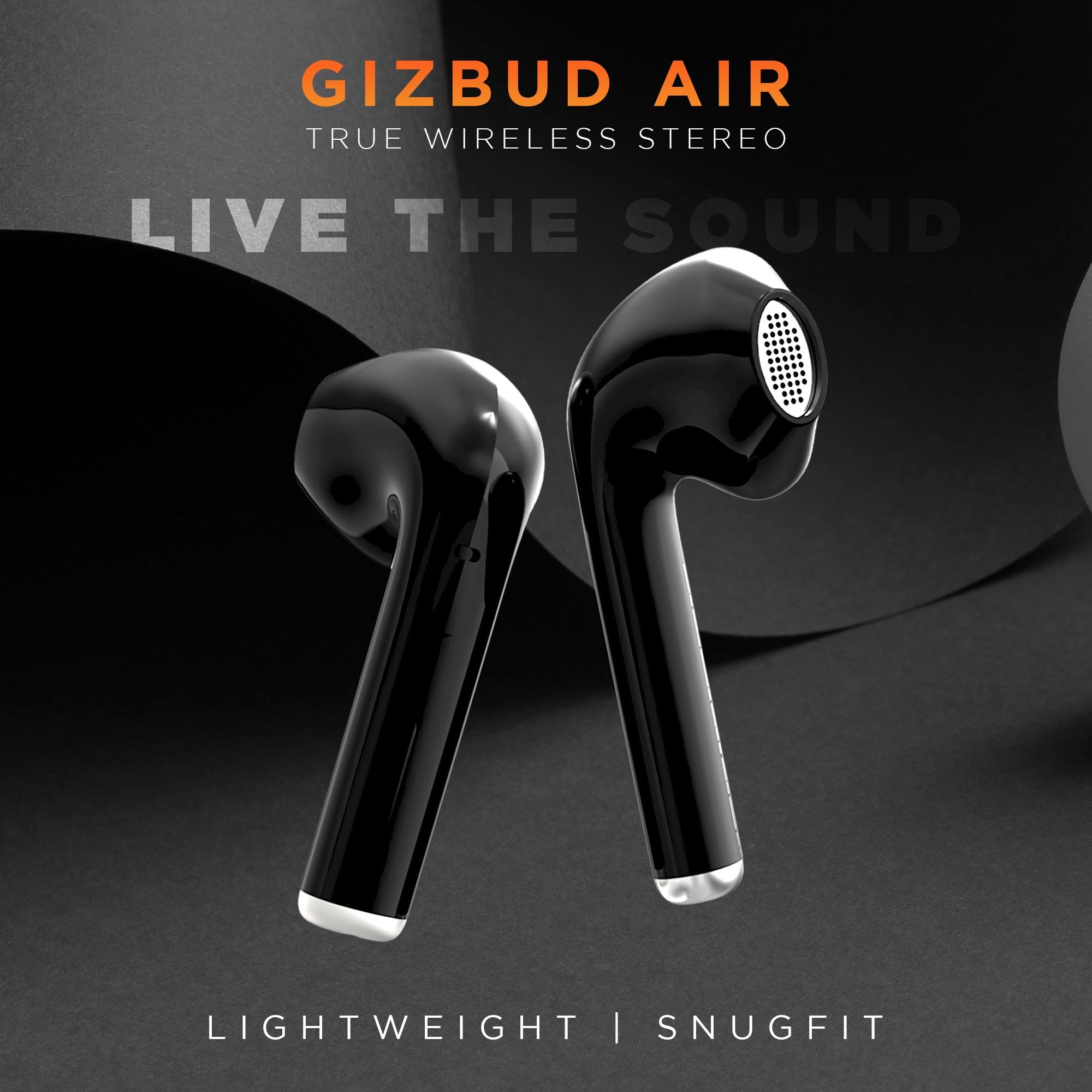 Gizmore 801 Air Earbuds with Massive 25H Playback Voice Assistant & Type C Fast Charging