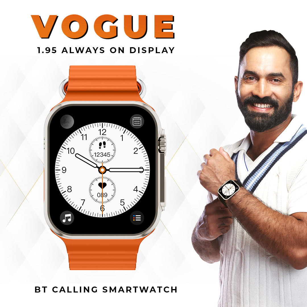 GIZMORE Vogue 1.95 inch (4.85cm) Always-On Display BT Calling Smartwatch