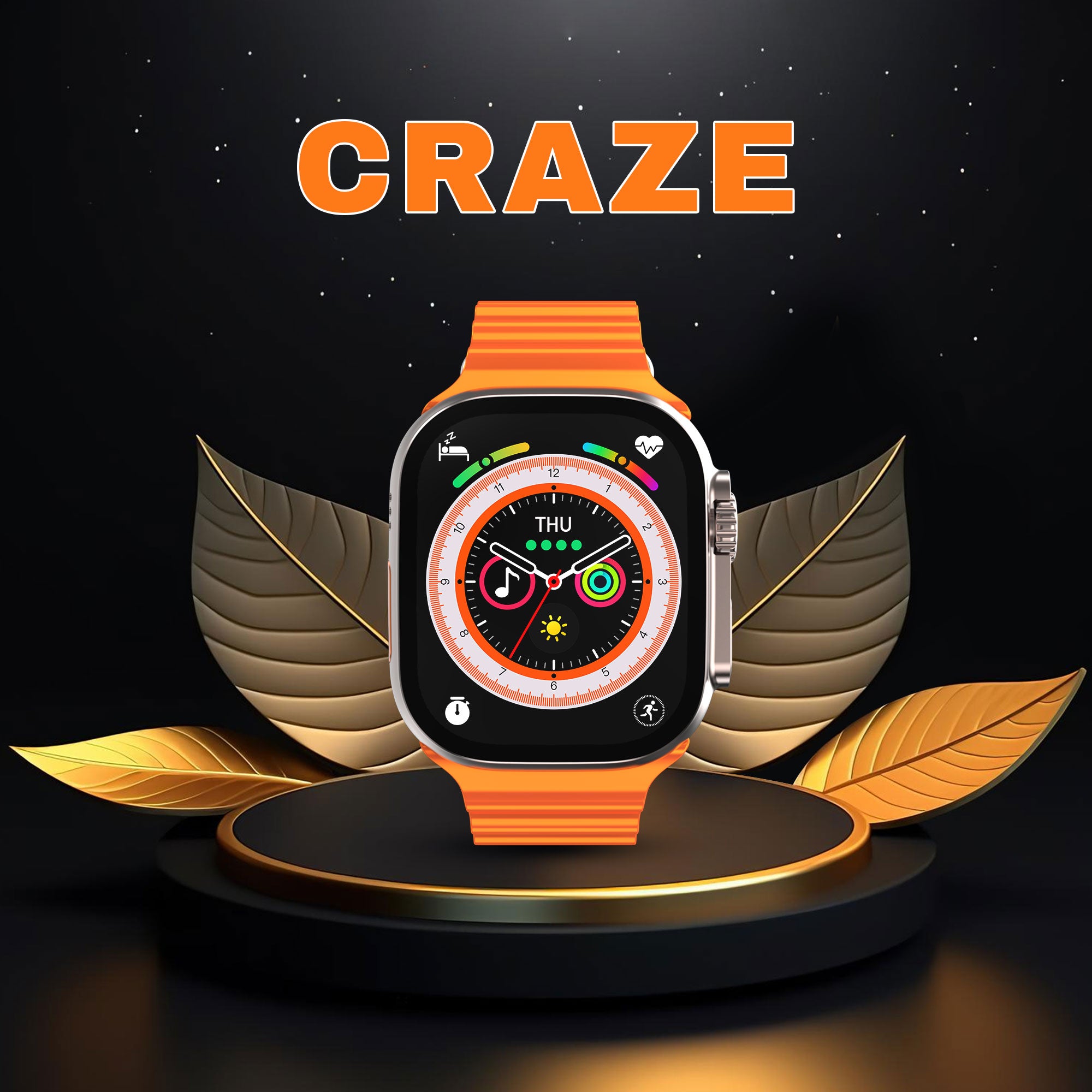 Gizmore CRAZE 2.01inch (5.1cm) Always-On Edge to Edge Display BT Calling Smartwatch