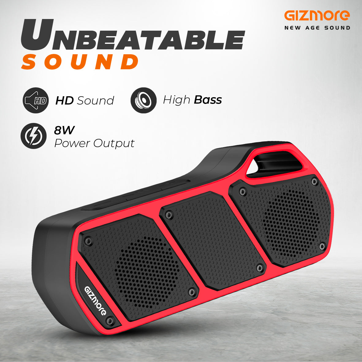 Gizmore GIZ MS508 Music Buddy Portable BT Speaker with Function 8W Blu