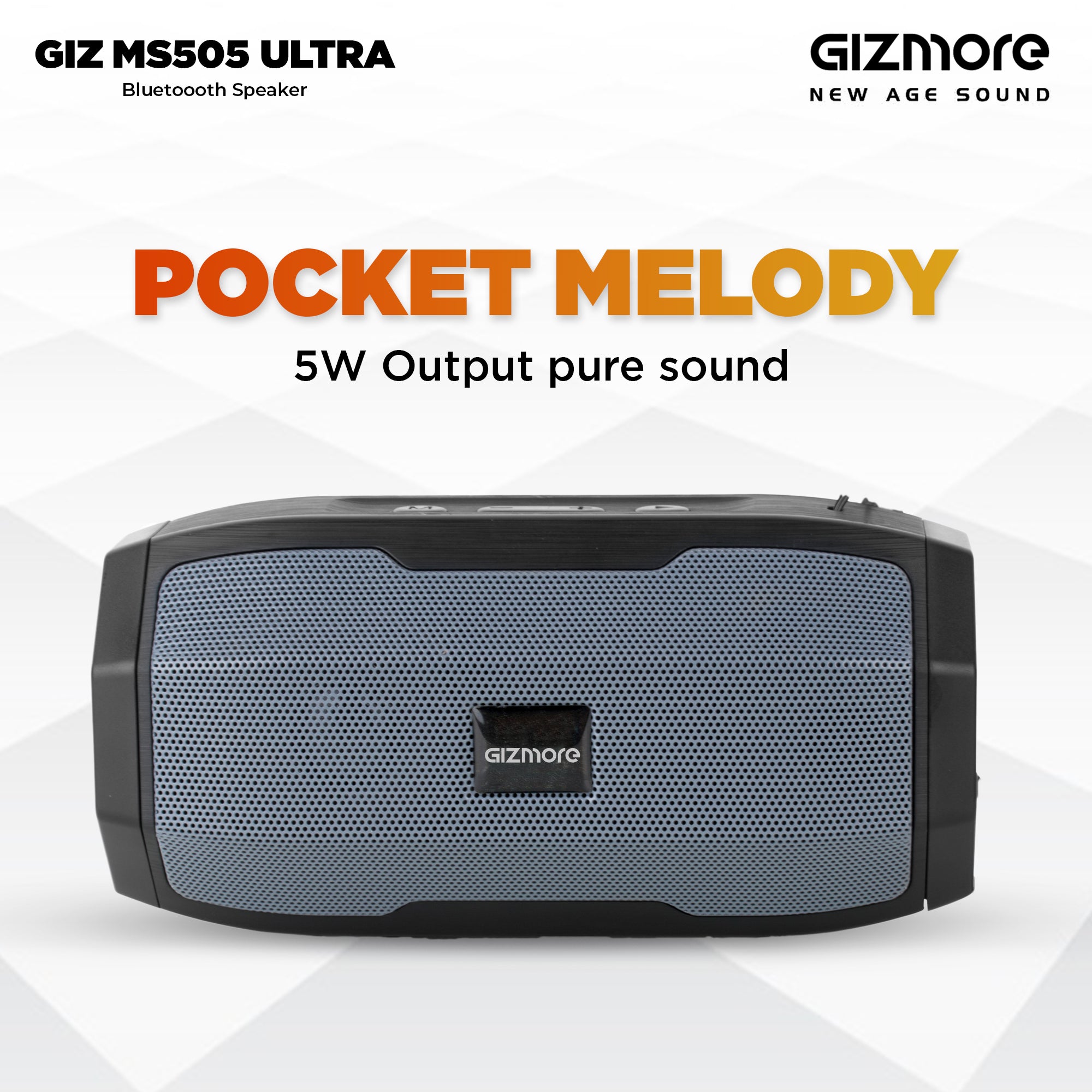 Gizmore MS505 Ultra Speaker and Melody Neckband Music Combo