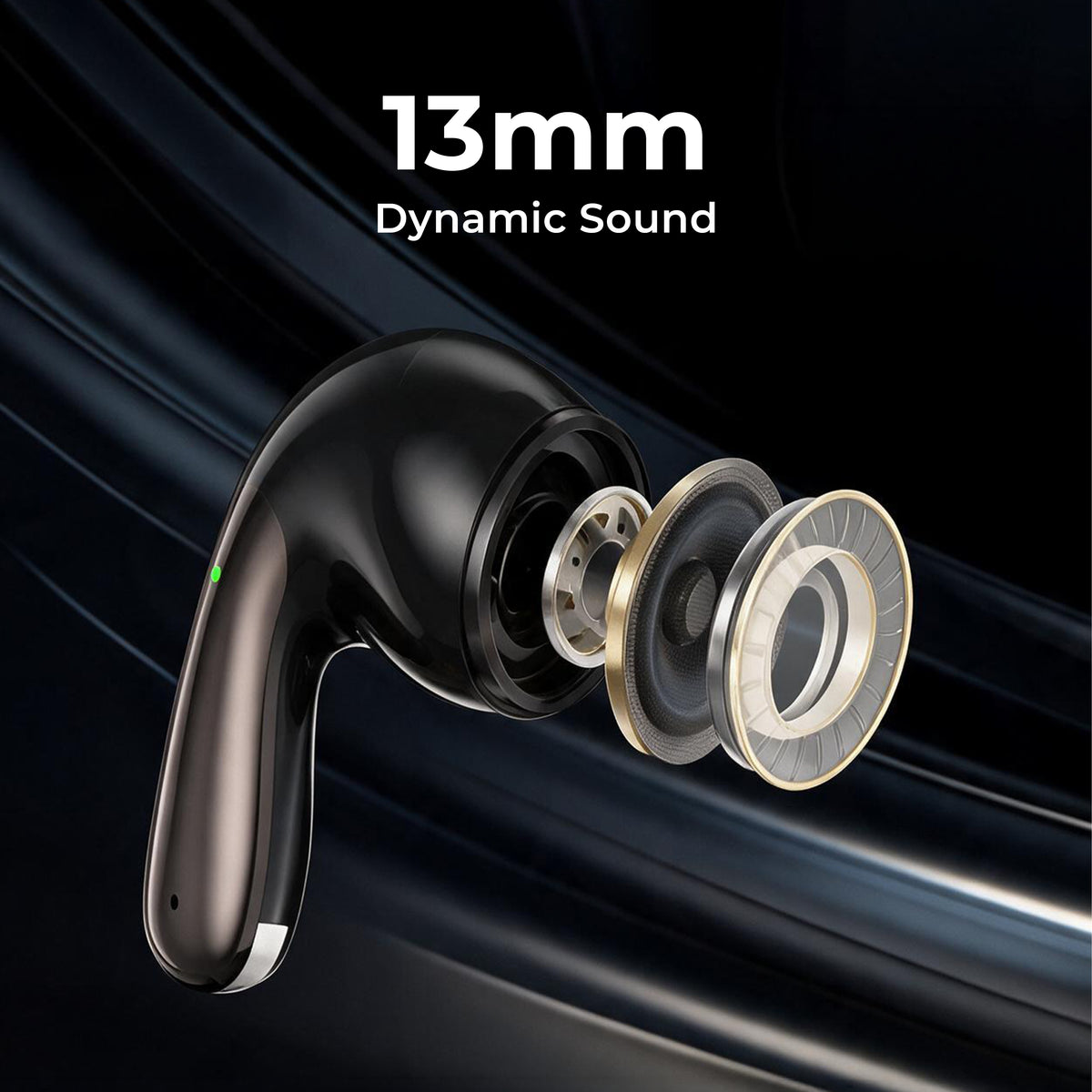 GIZMORE VibePod True Wireless Earbuds with 13mm Dynamic Driver, Up to 35 Hours Playtime, Comfortable Fit & Stylish Oval Design