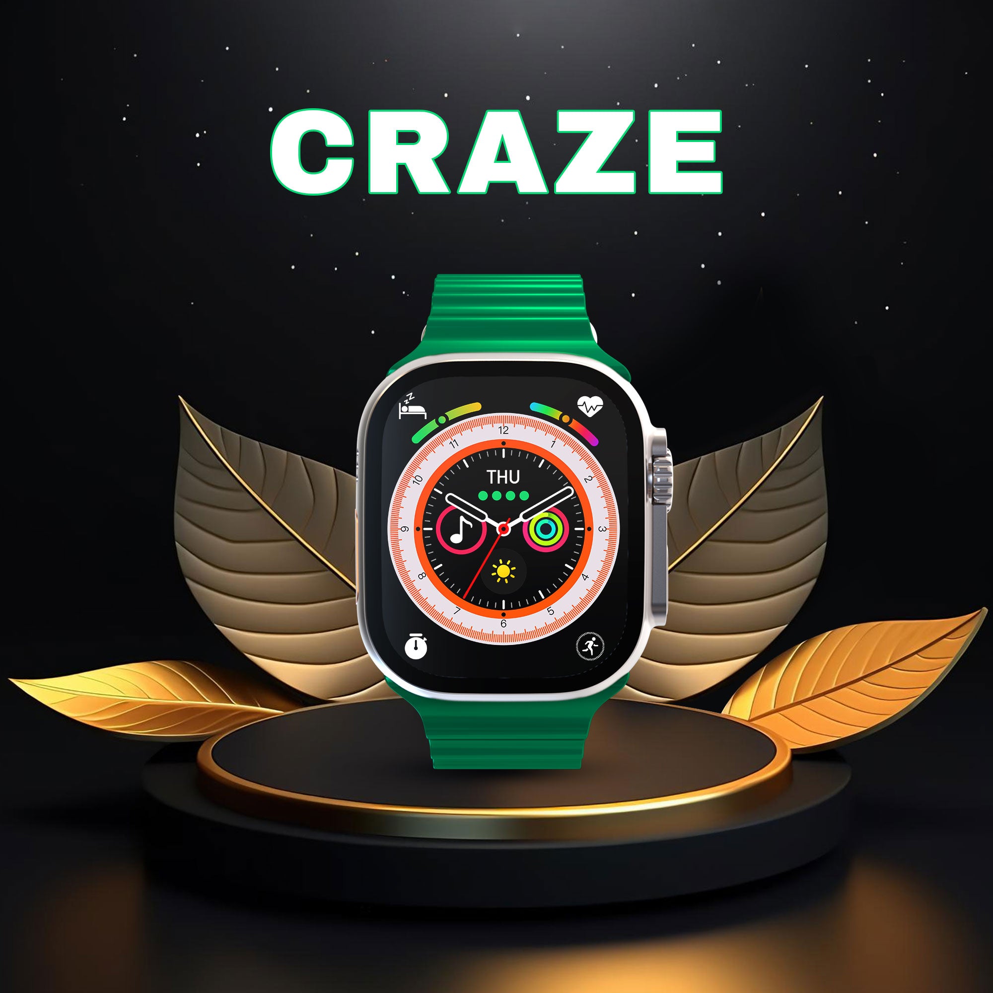 Gizmore CRAZE 2.01inch (5.1cm) Always-On Edge to Edge Display BT Calling Smartwatch