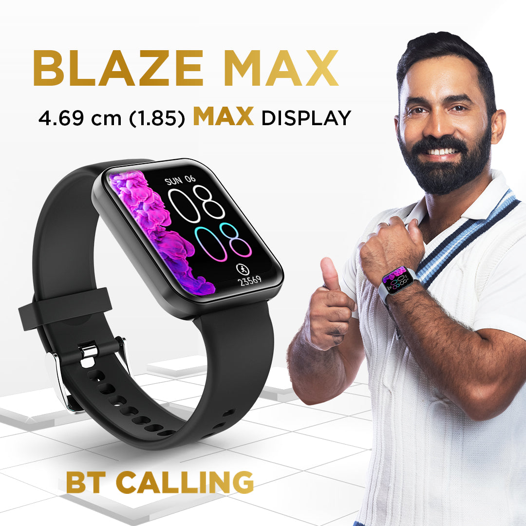 Gizmore Blaze Max BT Calling Edge to Edge Display, Voice Assistance, Bluetooth Smartwatch
