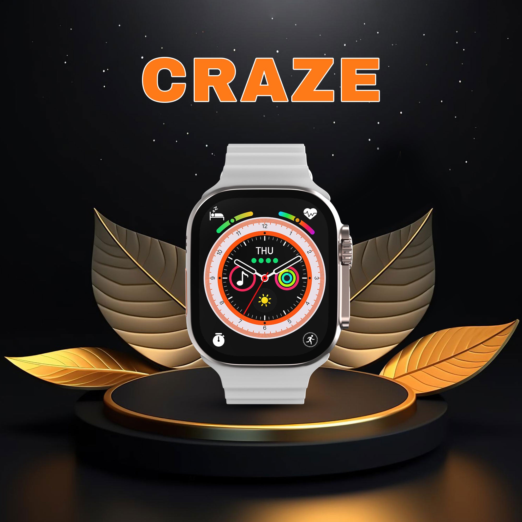 Gizmore CRAZE 2.01inch (5.1cm) Always-On Edge to Edge Display BT Calling Smartwatch