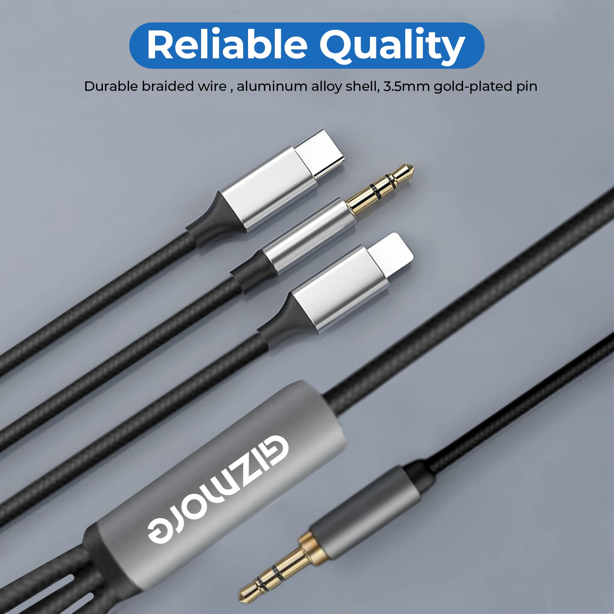 GIZMORE 3 in 1 AUX Cable 3.5mm to 3.5mm Cable