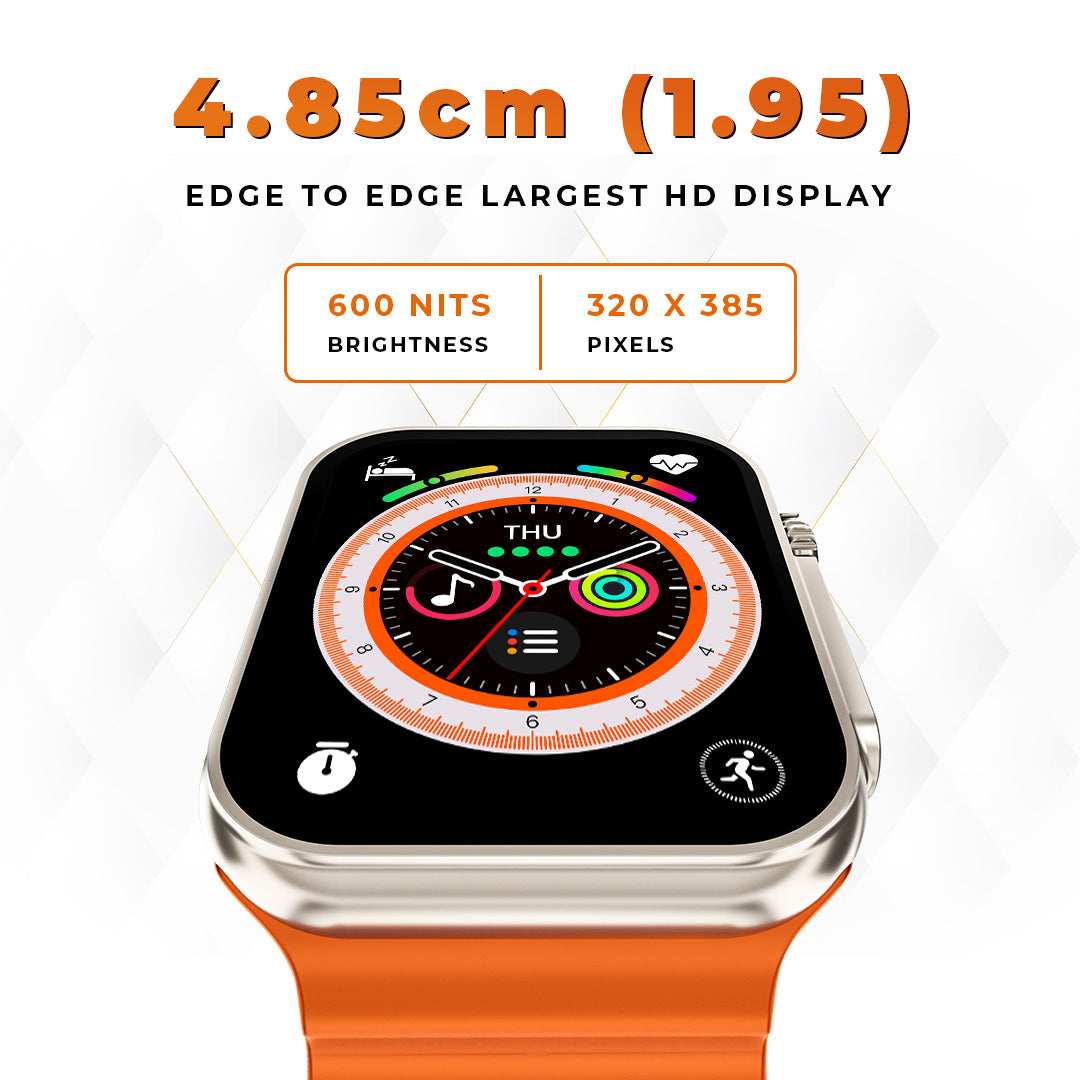 GIZMORE Vogue 1.95 inch (4.85cm) Always-On Display BT Calling Smartwatch