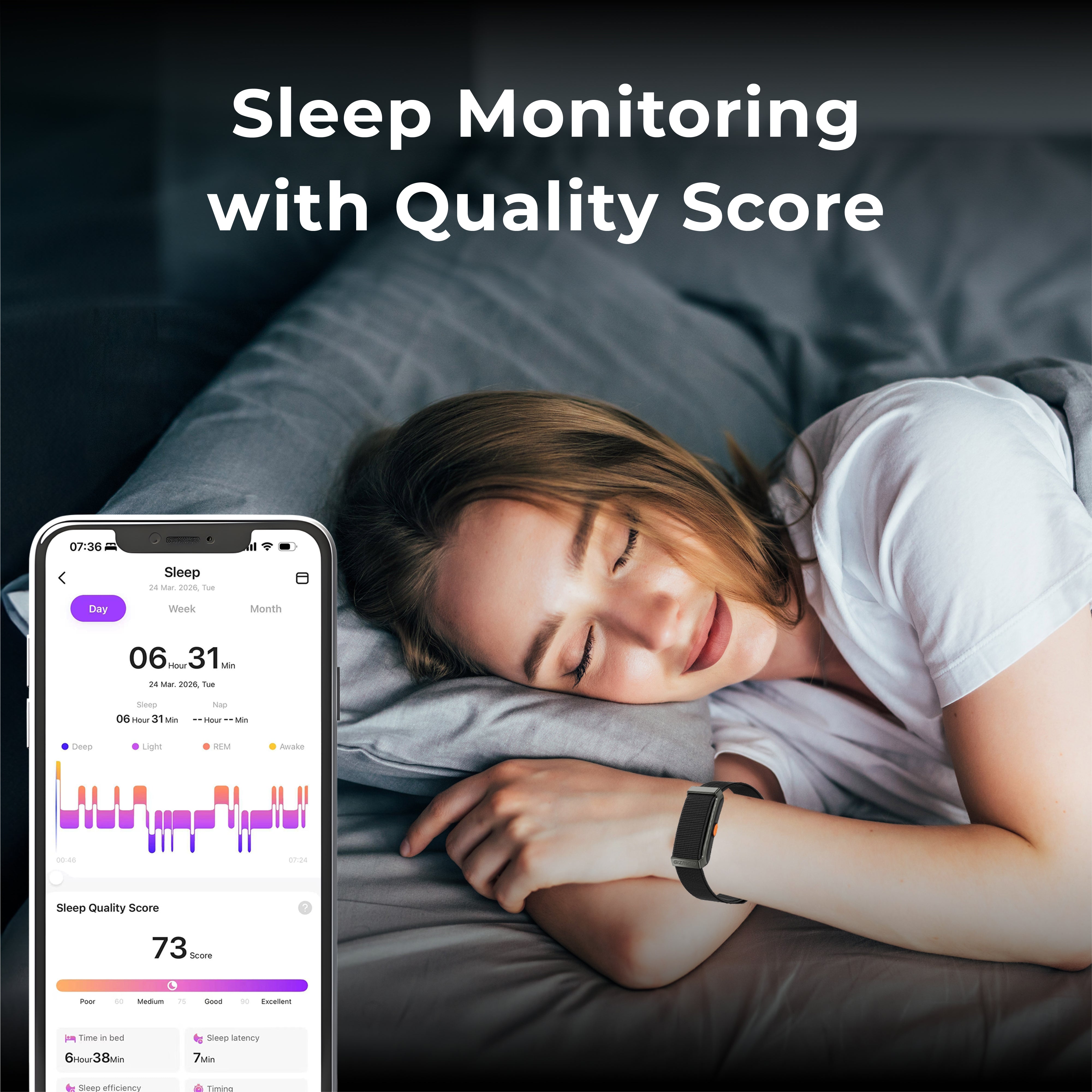 GIZFIT 998 Pulse X Fitness band  with 60 Days Battery Backup, Zinc Alloy Premium Body, Sleep Monitoring with Quality Score, Call & Message Alerts, 100+ Sports Modes, Waterproof Fitness Tracker