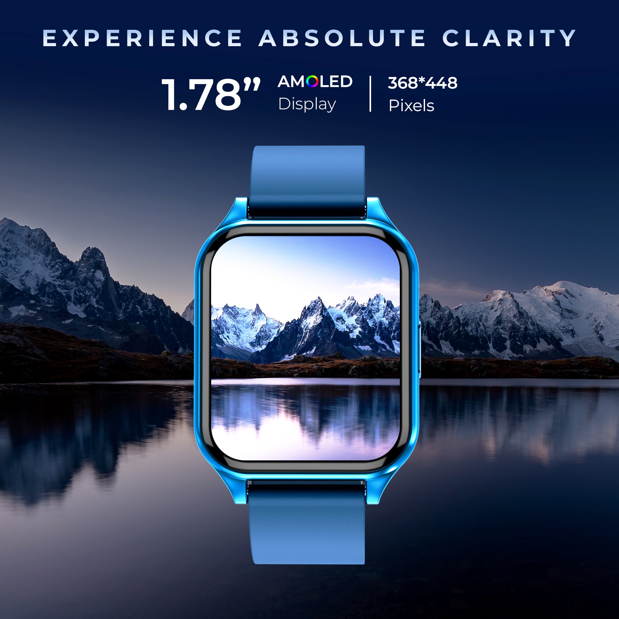 GIZMORE Glow Z 1.78 inch (4.52 cm) AMOLED Always-On Display BT Calling Smartwatch