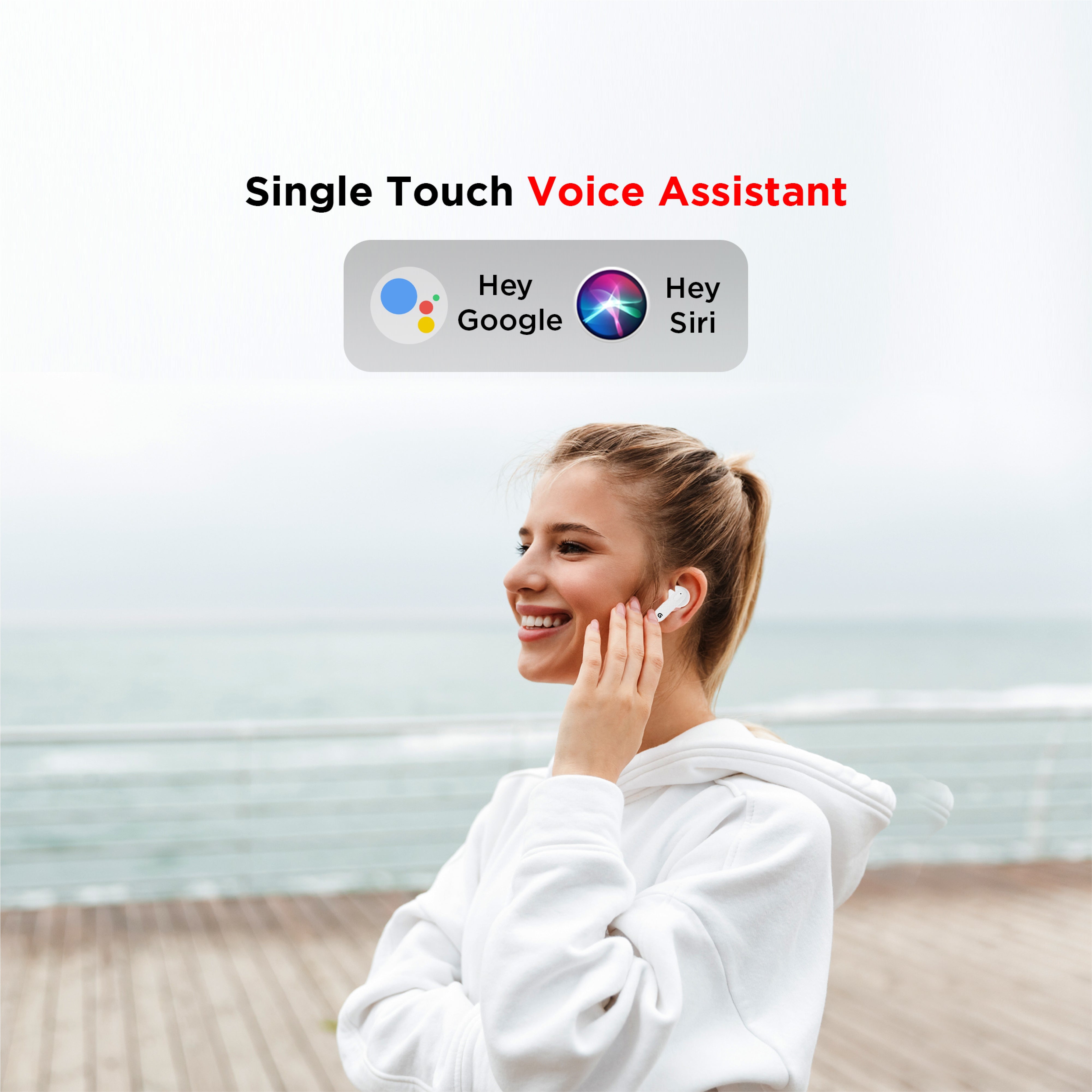 GIZBUD 870 Flippod TWS Earbuds | 30H Playtime | Vibrant Dual Tone Design, Matte finish | Type-C Fast Charging | Touch Controls | Voice Assistant Support