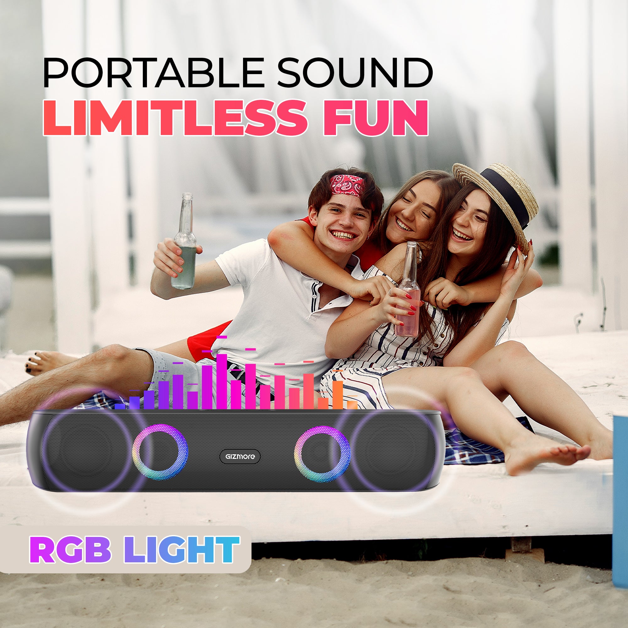 GIZMORE 1200 Rock 14W RMS Bluetooth Speaker |10-Hour Playtime