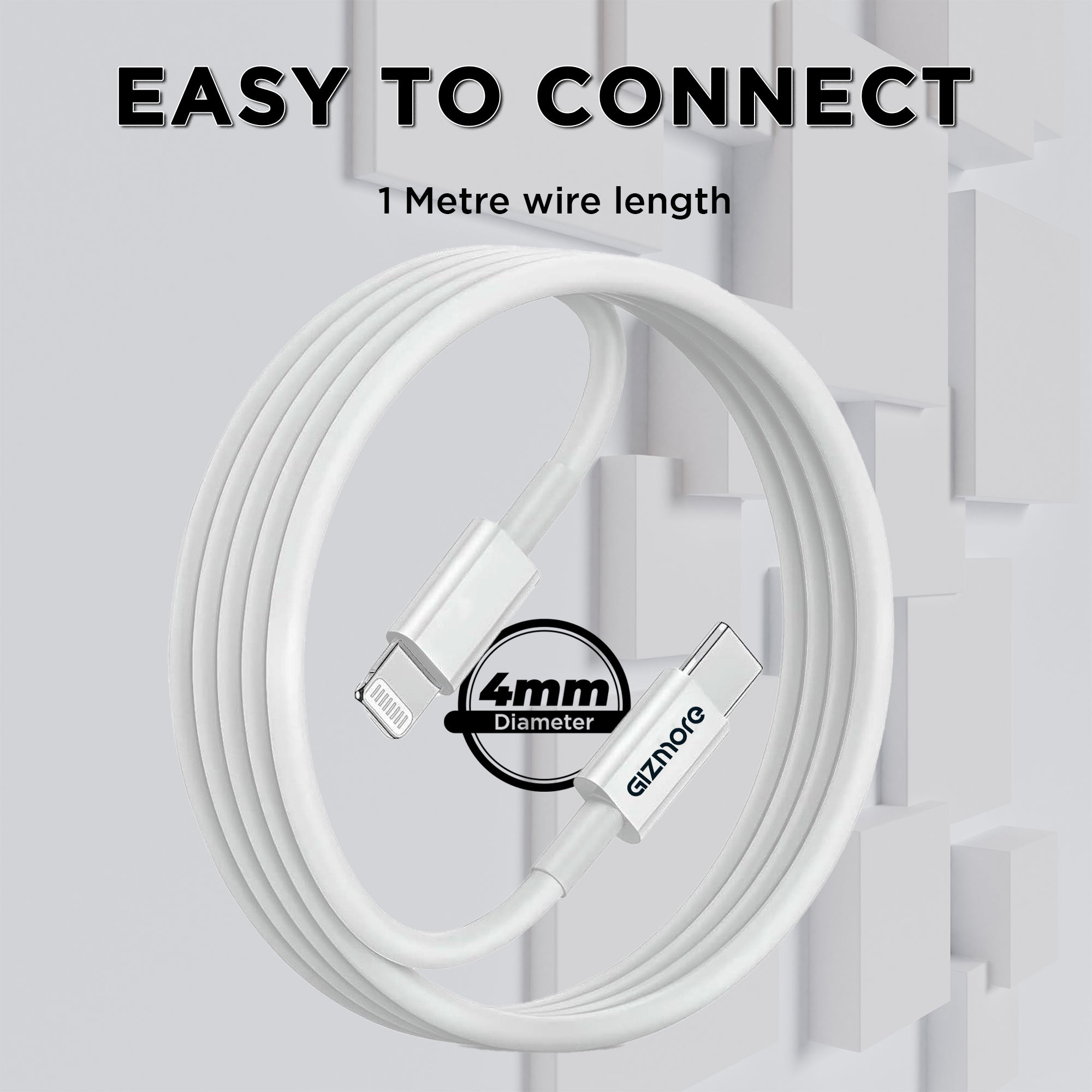 GIZMORE WCL156 Type-C to Lightning 3A Fast Charging Cable