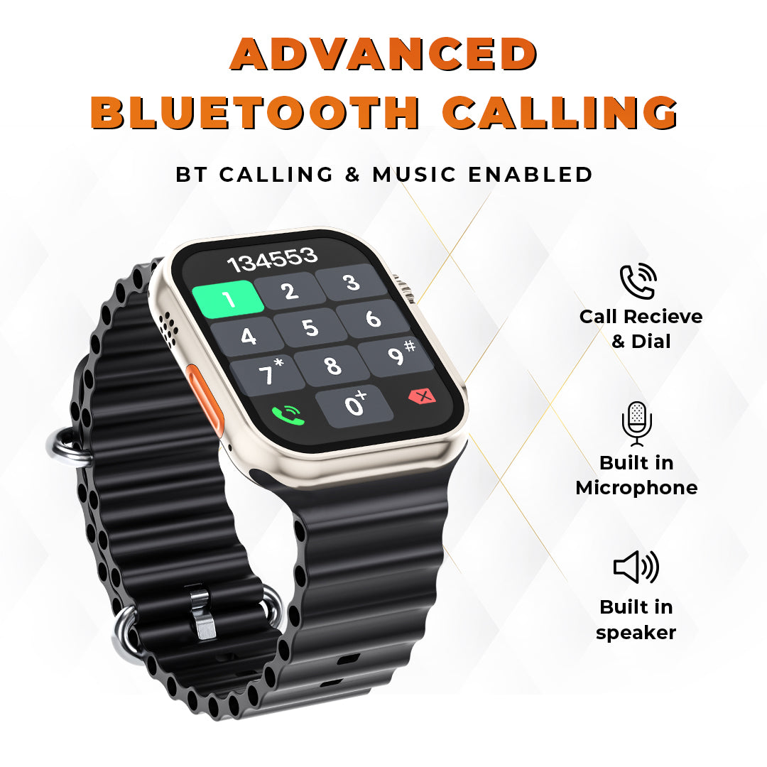 Gizmore Vogue 4.85cm (1.95) AOD 600 NITS | 320 X 385 PX HD Display Bluetooth Calling Smartwatch
