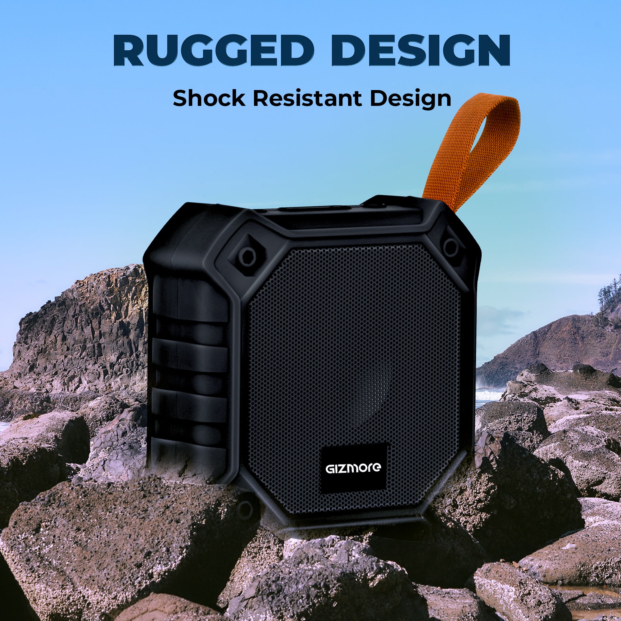 Gizmore Cube 5w Speaker Rugged Design, TWS Function and 12 hrs Playtime