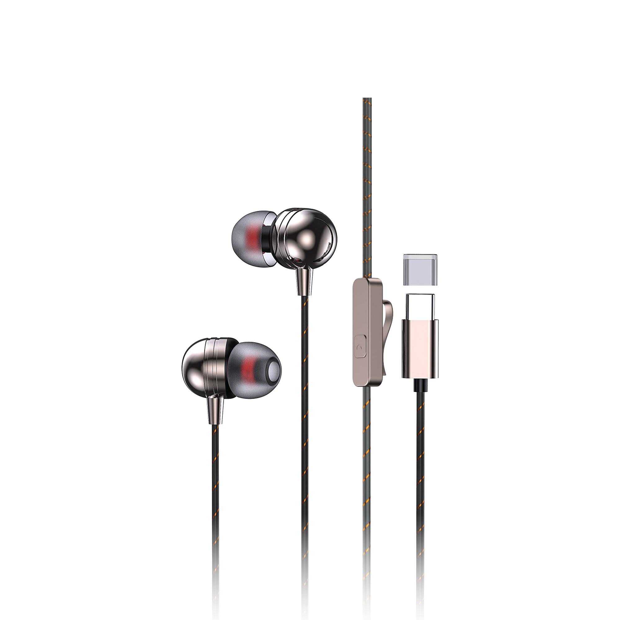 Gizmore Type C Pure Music Earphones | 10mm Driver for Extra Bass | Ambient Noise Isolation | Deep Bass In-Ear Design | Premium Textured Finish | Comfortable Perfect Fit
