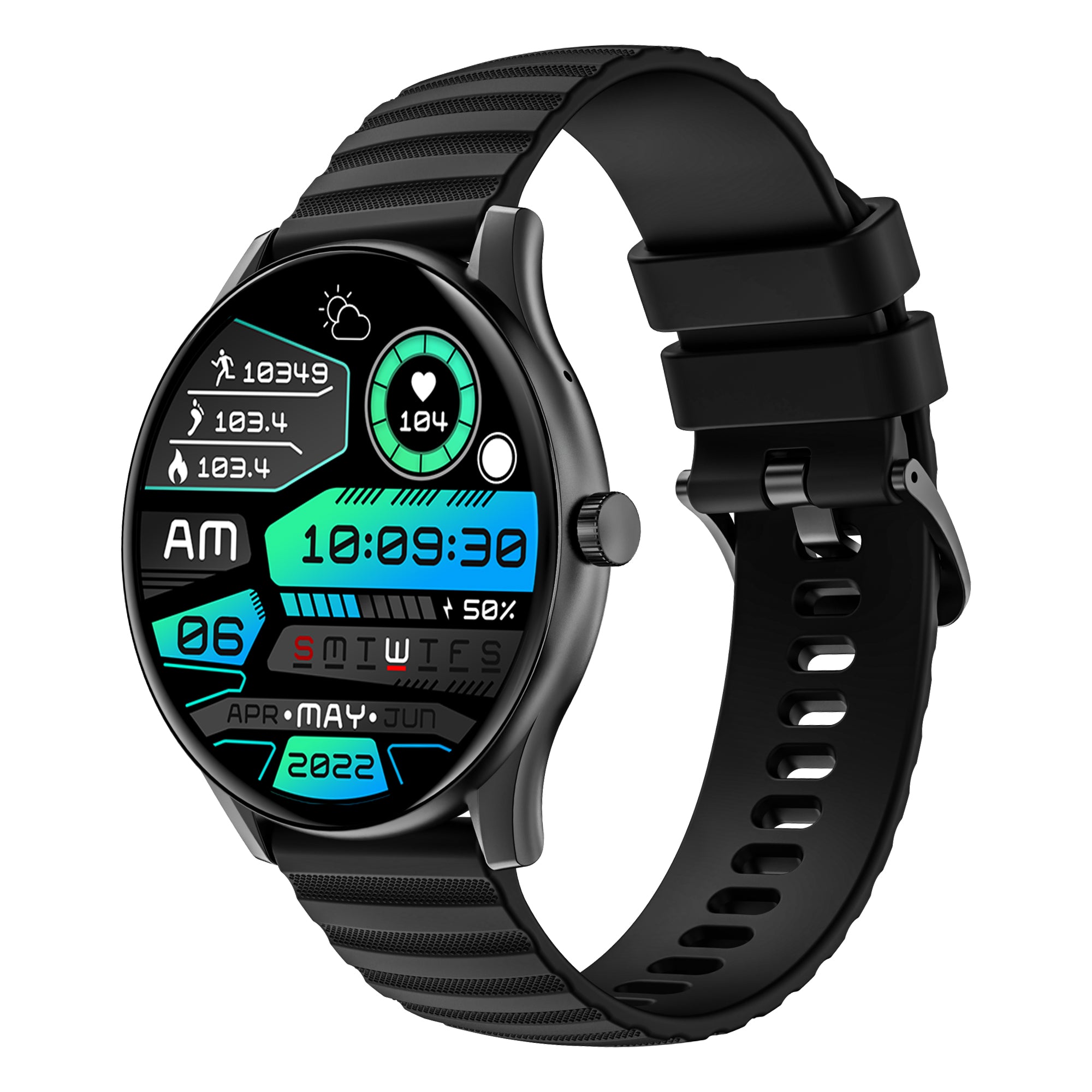 GIZMORE Curve 3.54cm (1.39) |AOD 500 NITS|360x360 HD Display Bluetooth Calling Smartwatch