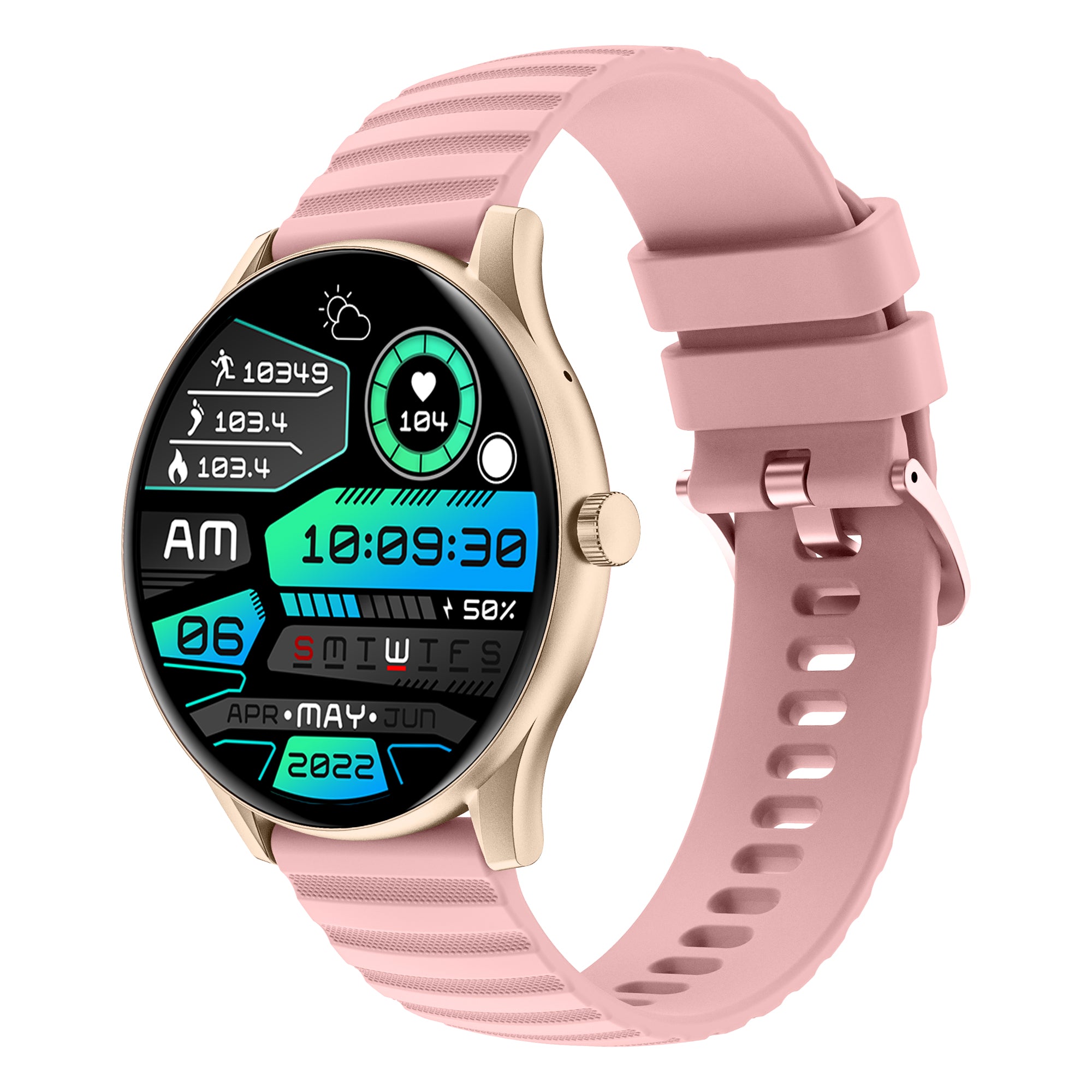 GIZMORE Curve 3.54cm (1.39) |AOD 500 NITS|360x360 HD Display Bluetooth Calling Smartwatch