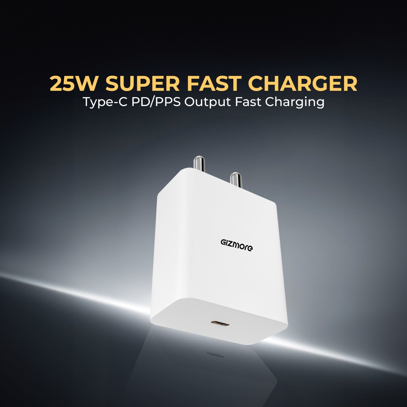 GIZMORE PA625SN 25W PD/PPS Type-C Super-Fast Charger Adapter