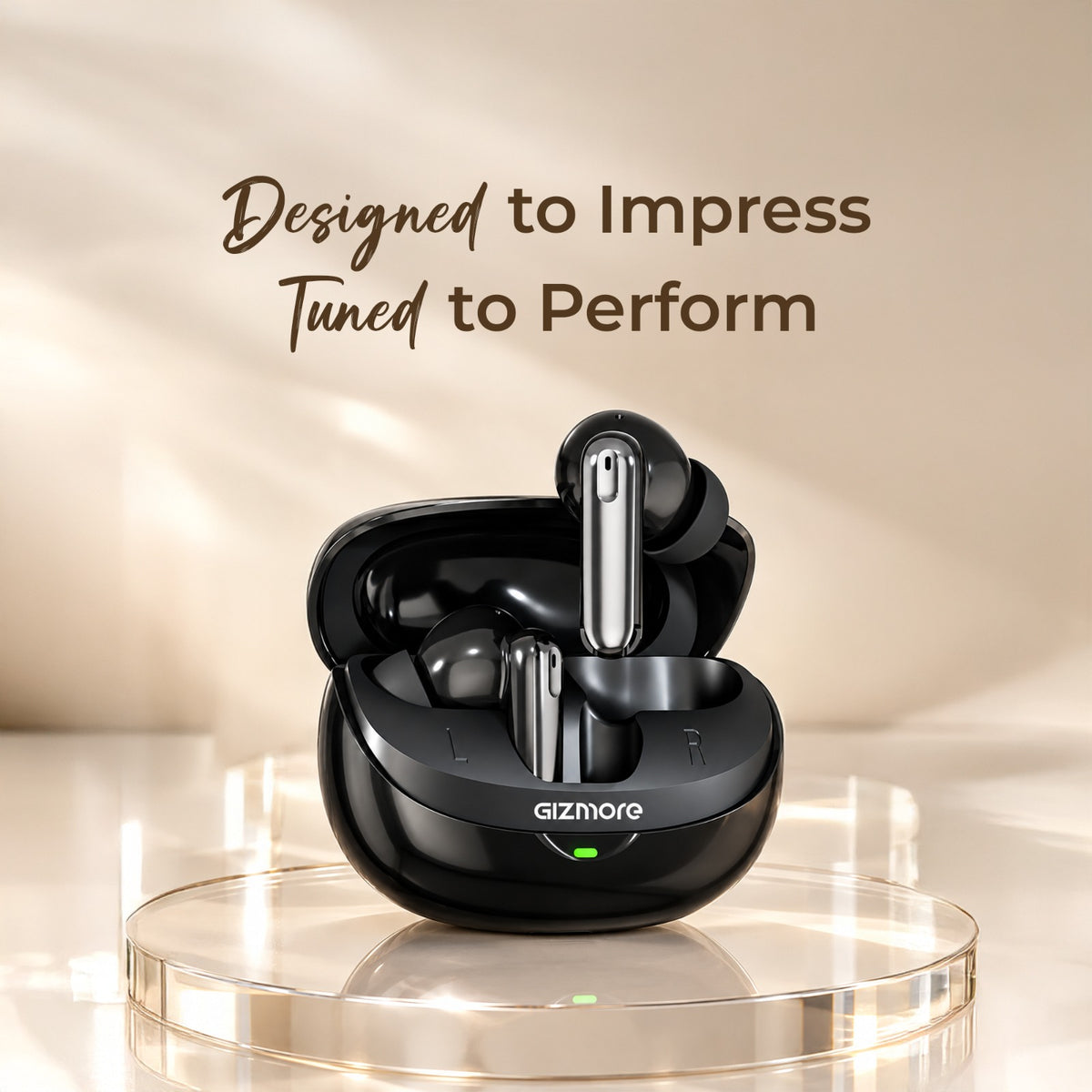 GIZMORE GIZBUD 870 MiniPod Wireless Earbuds with 13mm Driver, Touch Controls