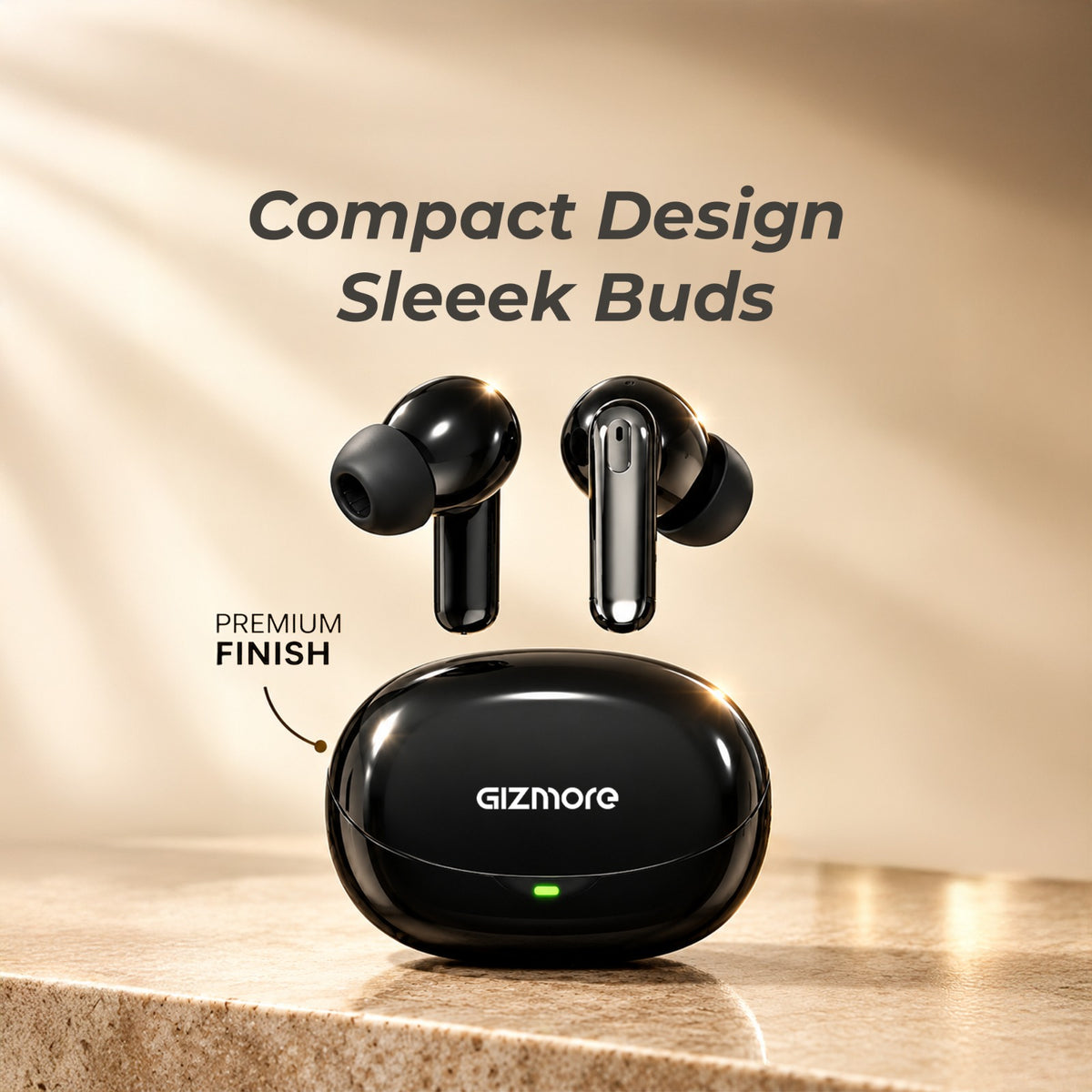 GIZMORE GIZBUD 870 MiniPod Wireless Earbuds with 13mm Driver, Touch Controls