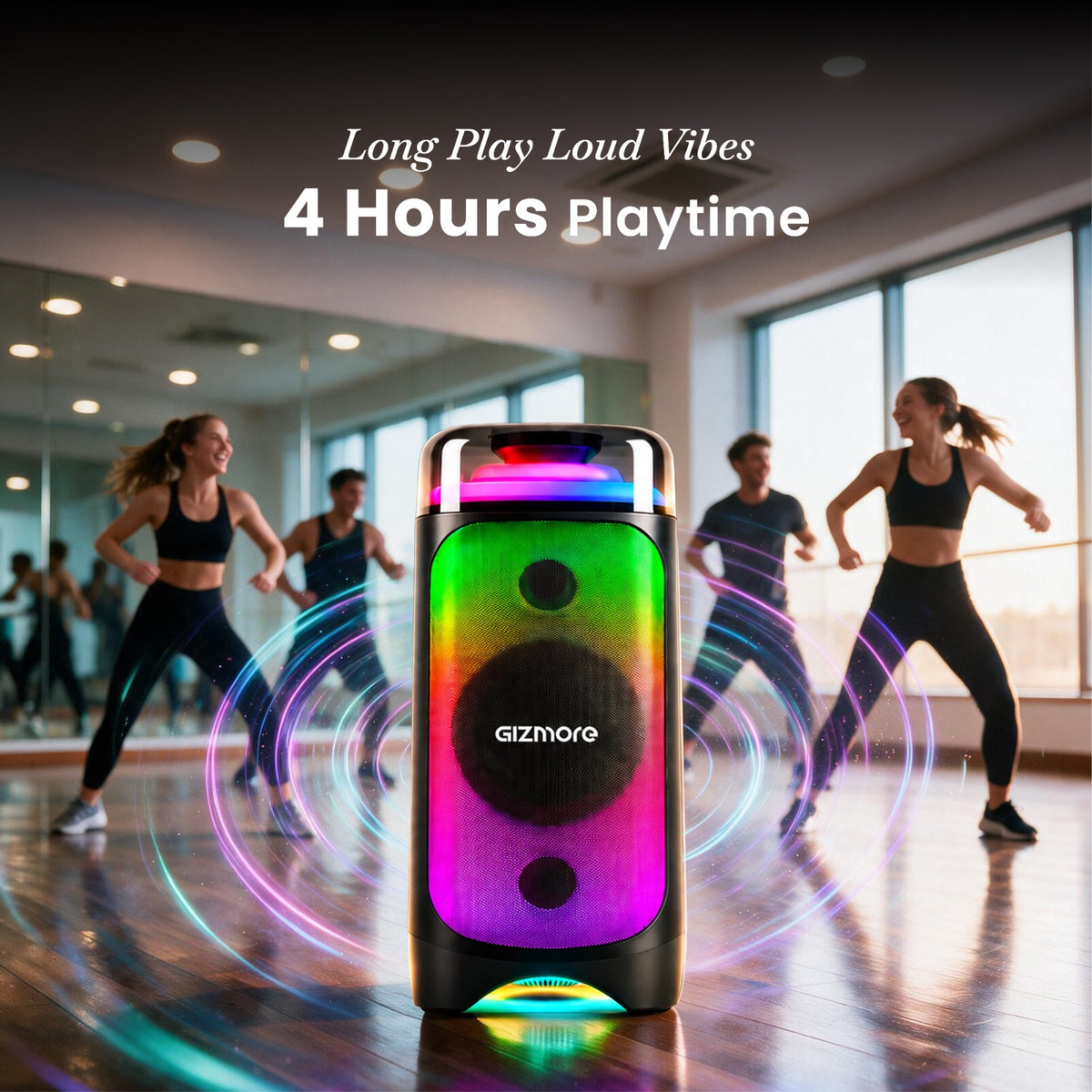 GIZMORE GIZ T140 140W RMS Party Speaker with Wireless Microphone