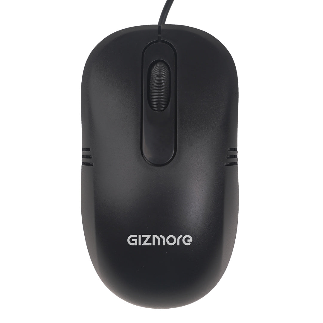 Gizmore GIZ-MS001 USB Wired Optical Mouse 1200Dpi, Scrolling Wheel, Plug and Play.