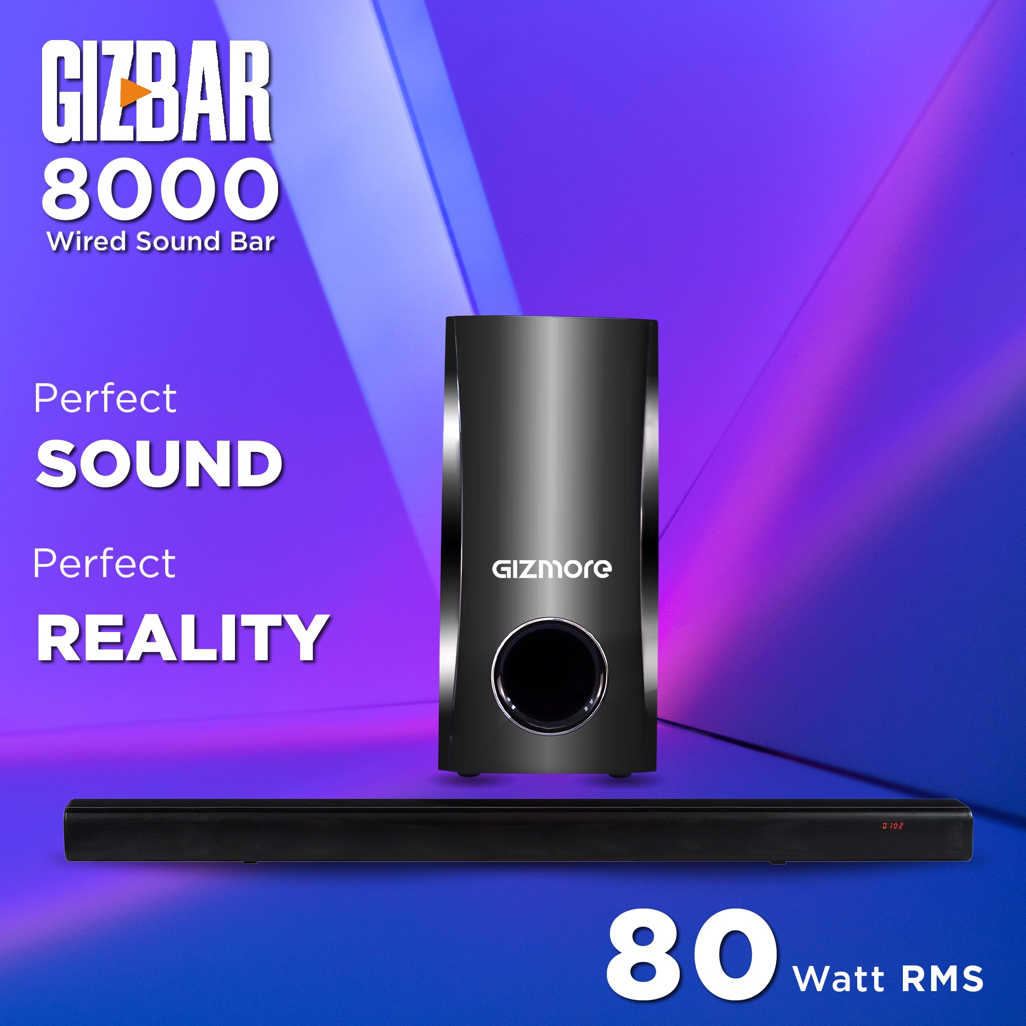 GizBar 8000 80 W Bluetooth Soundbar
