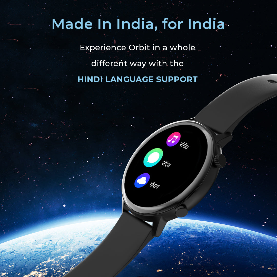 Gizmore ORBIT 3.35Cm (1.32) Always ON HD Super Bright Display with 500 NITS Brightness, Advance Bluetooth Calling Smartwatch, Unlimited Watch Faces, SPO2 & AI Voice Assistant